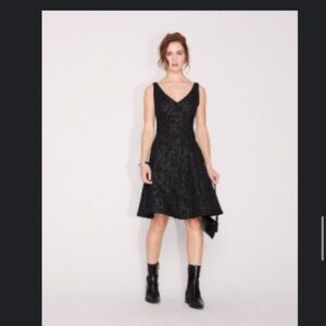 RW&CO. Black Textured Mini Dress